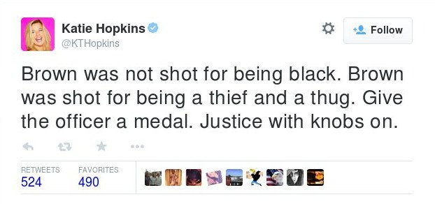 Δημοσιογράφος της «Sun» προκαλεί: Να δοθεί μετάλλιο στον αστυνομικό που σκότωσε τον άοπλο Αφροαμερικανό [εικόνα] | iefimerida.gr 0