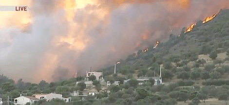 Μάχη με τις φλόγες στην Κερατέα - Σε απόσταση αναπνοής από σπίτια η φωτιά [εικόνες] | iefimerida.gr 3