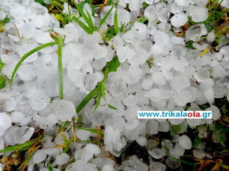 Εντονη χαλαζόπτωση  στα Τρίκαλα -Καταστροφές σε καλλιέργειες [εικόνες & βίντεο] | iefimerida.gr 0