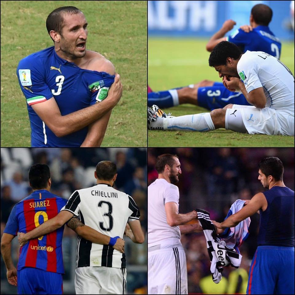 Σουάρες-Κιελίνι: Τον δάγκωσε, τον απέκλεισε κι όμως έφυγαν αγκαλιασμένοι από το γήπεδο [εικόνες] | iefimerida.gr 0