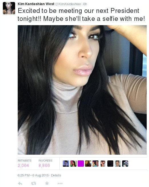 Η Κιμ Καρντάσιαν έβγαλε selfie με την Χίλαρι Κλίντον και γκρέμισε το διαδίκτυο [εικόνες] | iefimerida.gr 1