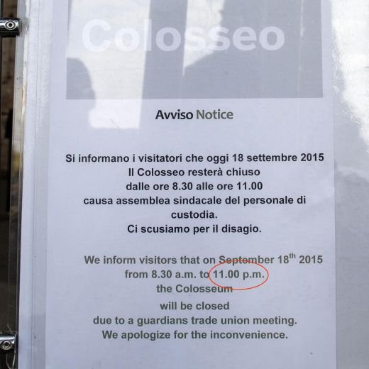  Εξαλλος ο Ρέντσι με τα συνδικάτα που έκλεισαν το Κολοσσαίο [εικόνα]  | iefimerida.gr 0