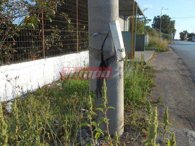 Σοκ στην Πατρών- Πύργου: Κολώνα φωτισμού κρέμεται έτοιμη να πέσει στα κεφάλια περαστικών [εικόνες] | iefimerida.gr 1