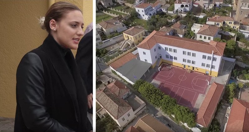 Η Άννα Κορακάκη επισκέφθηκε για πρώτη φορά τις Σπέτσες και το Δημοτικό Σχολείο του νησιού