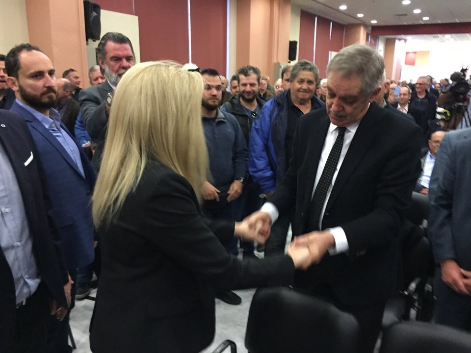 Η Φώφη Γεννηματά με τον Πάρη Κουκουλόπουλο