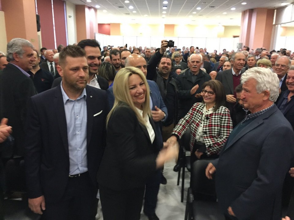 Θερμή υποδοχή στην Φώφη Γεννηματά στην Κοζάνη