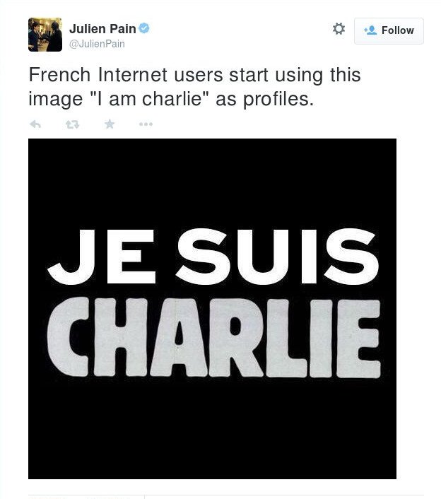 «Je suis Charlie» -Η εικόνα που ανεβάζουν όλοι στα μέσα κοινωνικής δικτύωσης μετά το δολοφονικό χτύπημα | iefimerida.gr 0