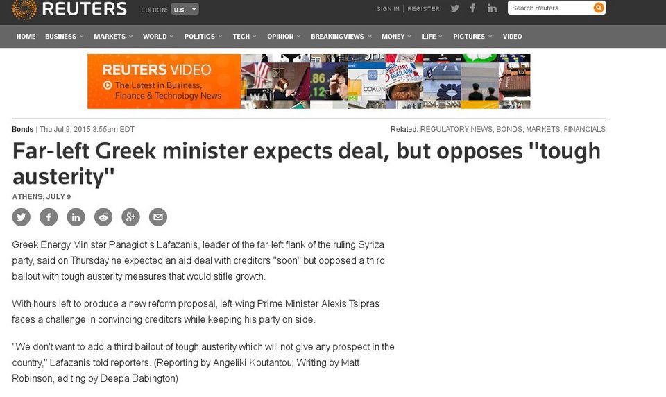 Λαφαζάνης: Το «Οχι» του ελληνικού λαού δεν μπορεί να μετατραπεί σε ταπεινωτικό «Ναι» | iefimerida.gr 0