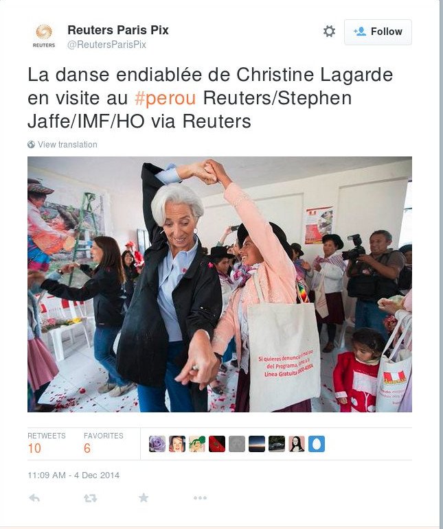 Η Λαγκάρντ όπως δεν την έχετε ξαναδεί -Στο Περού, μετά τις ώρες ΔΝΤ [εικόνες] | iefimerida.gr 12