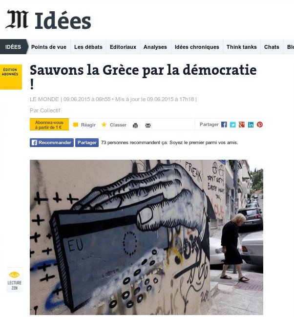 Le Monde: Να σώσουμε την Ελλάδα με τη δημοκρατία | iefimerida.gr 0