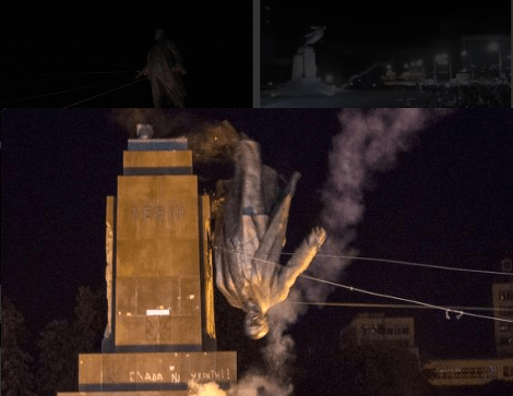 Αποκαθήλωση: Ουκρανοί γκρέμισαν το άγαλμα του Λένιν στο Χάρκοβο -Το μεγαλύτερο στην Ευρώπη [εικόνες&βίντεο] | iefimerida.gr 3