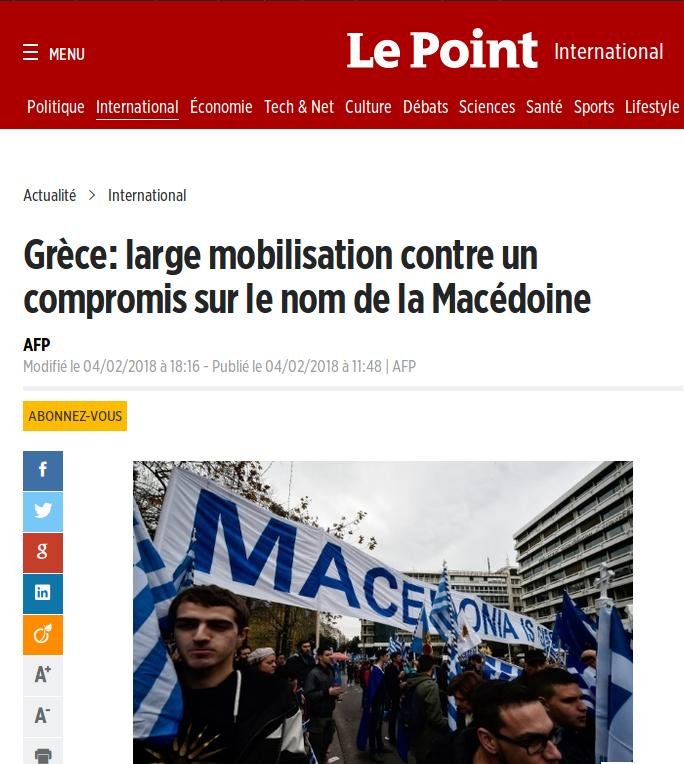 Τι γράφουν τα διεθνή ΜΜΕ για το ογκώδες συλλαλητήριο στην Αθήνα για το όνομα «Μακεδονία» | iefimerida.gr 10