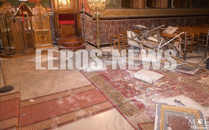 Οροφή σε εκκλησία στη Λέρο κατέρρευσε λίγο πριν έρθει η νύφη [εικόνες] | iefimerida.gr 0