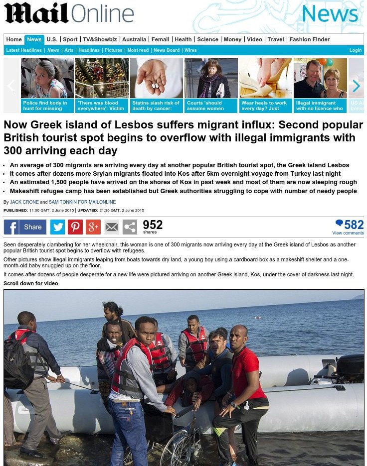 H Daily Mail άφησε την Κω κι έπιασε τη Λέσβο: Ενα ακόμη θέρετρο για τους Βρετανούς ξεχείλισε από μετανάστες [εικόνες & βίντεο] | iefimerida.gr 0
