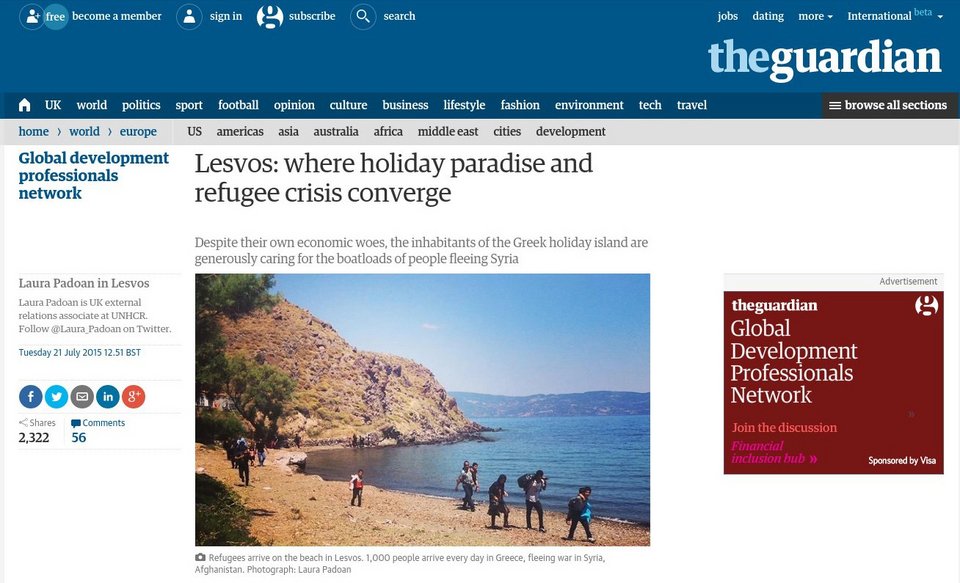 Guardian: Οι κάτοικοι της Λέσβου είναι επικοί ήρωες - Εν μέσω κρίσης βοηθούν τους πρόσφυγες [εικόνες] | iefimerida.gr 4