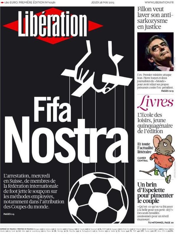 Liberation: Ηχηρό μήνυμα για το σκάνδαλο της FIFA στο πρωτοσέλιδο [εικόνα] | iefimerida.gr 0
