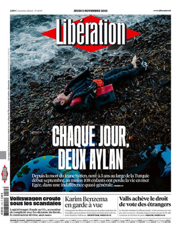 «Κάθε μέρα δύο νεκροί Αϊλάν» -Το πρωτοσέλιδο της Liberation που συγκλόνισε την Ευρώπη [εικόνα] | iefimerida.gr 0