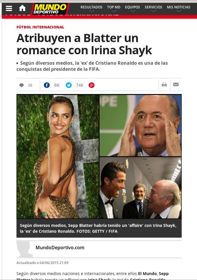 Απίστευτο: Ξένα ΜΜΕ αποκαλύπτουν ότι ο 79χρονος Μπλάτερ είχε σχέση με την Ιρίνα Σάικ [εικόνες] | iefimerida.gr 3