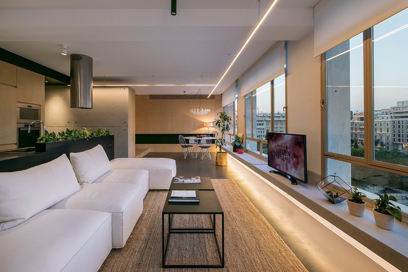 Η μεταμόρφωση παλιών γραφείων στην πλατεία Καρύτση σε ένα μίνιμαλ ντιζαϊνάτο διαμέρισμα -Με θέα όλο το κέντρο [εικόνες]  | iefimerida.gr 8