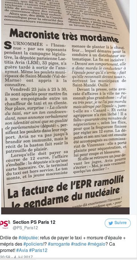 Βουλευτής του Μακρόν δάγκωσε ταξιτζή για 12 ευρώ [εικόνες] | iefimerida.gr 0