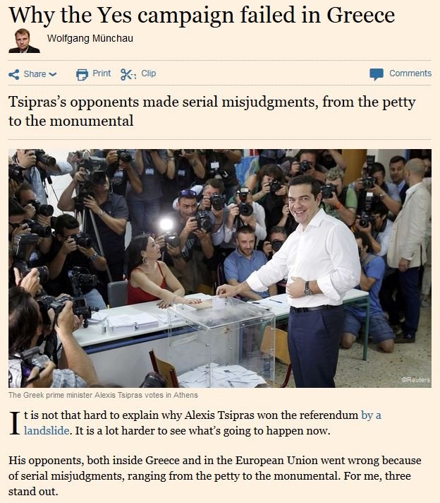 Financial Times: Γιατί απέτυχε η καμπάνια του «Ναι» στο δημοψήφισμα | iefimerida.gr 0