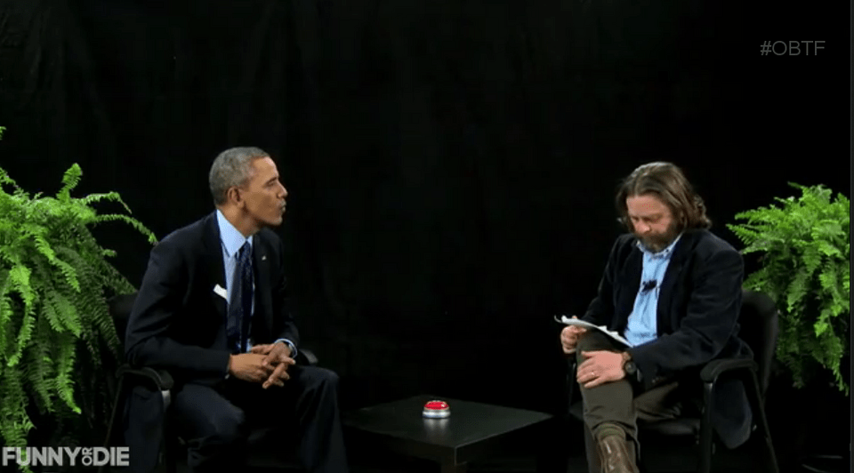 O Oμπάμα κάθισε δίπλα στη φτέρη του Ζακ Γαλιφιανάκι και έδωσε μια αλλόκοτη συνέντευξη που δεν έχει ξαναδώσει ποτέ πρόεδρος [βίντεο] | iefimerida.gr 0