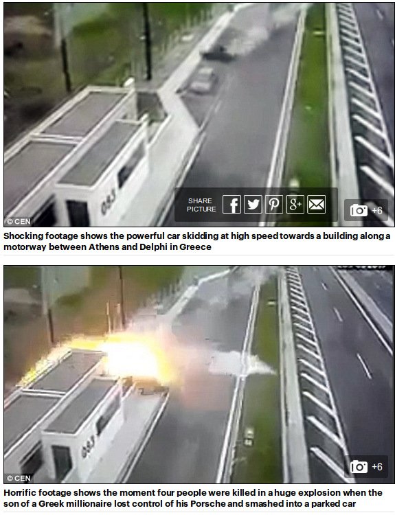 Η Daily Mail για το φριχτό τροχαίο: «Γιος εκατομμυριούχου έχασε τον έλεγχο της Porsche» [εικόνες και βίντεο] | iefimerida.gr 1