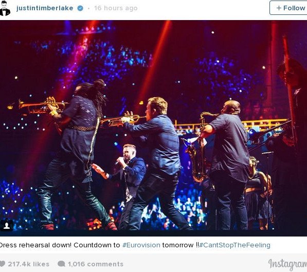 Ο Τζάστιν Τίμπερλεϊκ κάνει πρόβα για την Eurovision -Τι ανέβασε στο instagram [εικόνες&βίντεο] | iefimerida.gr 1