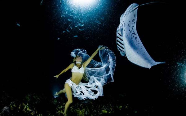 Χορεύοντας με τα σαλάχια: Αυστραλιανό μοντέλο σε υποβρύχιες φιγούρες [εικόνες] | iefimerida.gr 0