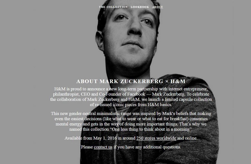 Συνεργασία-έκπληξη του Μαρκ Ζούκερμπεργκ με την H&M [εικόνες] | iefimerida.gr 2