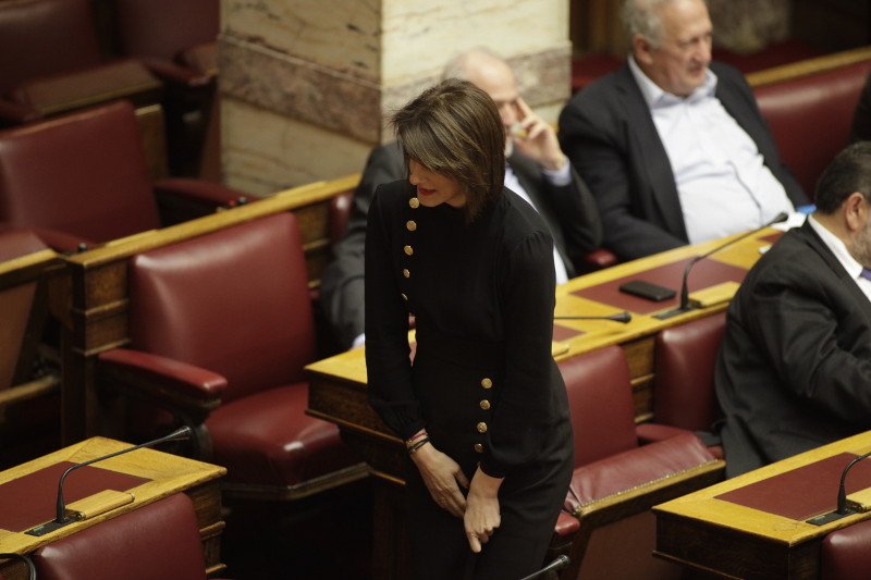 Αστραψαν τα φλας με το φόρεμα της Κατερίνας Μάρκου στη Βουλή [εικόνες] | iefimerida.gr 0