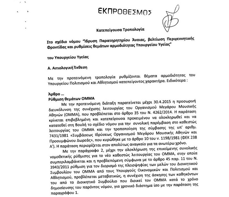 Προσωρινή διευκόλυνση λειτουργίας του Μεγάρου Μουσικής -Γιατί το υπουργείο δεν έφερε οριστική λύση | iefimerida.gr 0