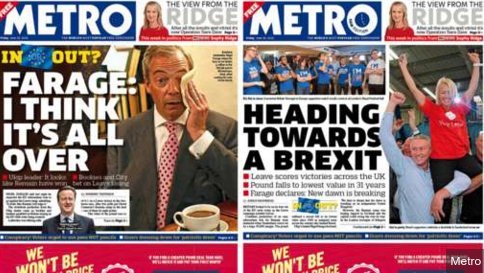 Τα πρωτοσέλιδα του βρετανικού Τύπου για το Brexit [εικόνες] | iefimerida.gr 0