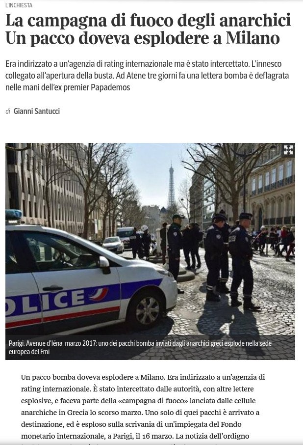 Είχαν ταχυδρομήσει τρομοδέμα και σε οίκο αξιολόγησης στην Ιταλία | iefimerida.gr 0