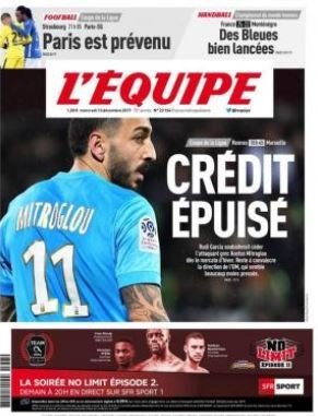 Πρωτοσέλιδο στην εφημερίδα L' Equipe ο Μήτρογλου [εικόνα]  | iefimerida.gr 0