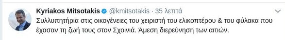 Συλλυπητήρια Μητσοτάκη στις οικογένειες των θυμάτων του ψεκαστικού ελικοπτέρου | iefimerida.gr 0