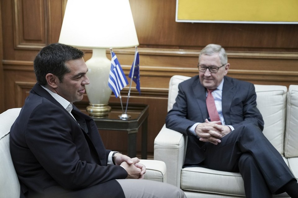 Αλέξης Τσίπρας και Κλάους Ρέγκλινγκ στο Μαξίμου- Φωτογραφίες: Menelaos Myrillas / SOOC