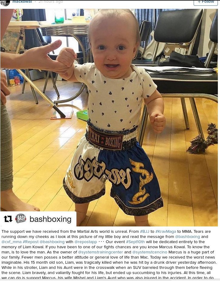 Θρήνος για τον 15 μηνών γιο αθλητή του MMA -Τον σκότωσε ηλικιωμένη σε τροχαίο [εικόνες] | iefimerida.gr 0