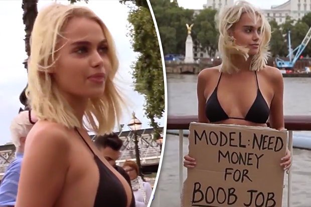 Μοντέλο κάνει έρανο στο δρόμο για να μεγαλώσει το στήθος της [εικόνες] | iefimerida.gr 0