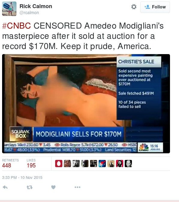 Βρετανικά και αμερικανικά ΜΜΕ λογόκριναν το γυμνό αριστούργημα του Μοντιλιάνι [εικόνες] | iefimerida.gr 3