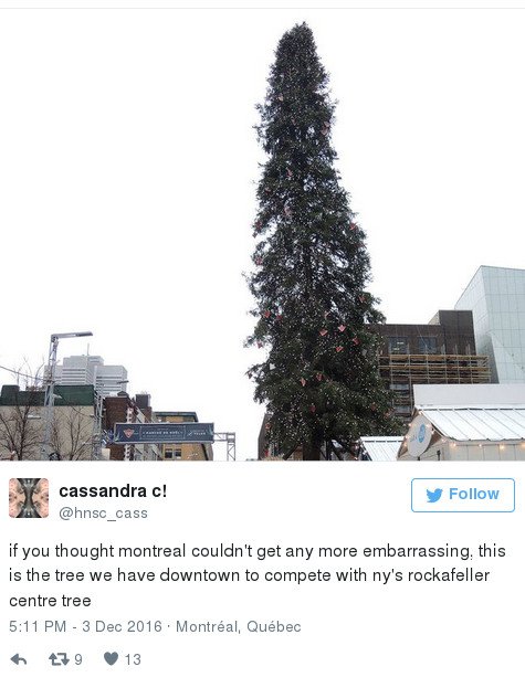 Το χριστουγεννιάτικο δέντρο του Μόντρεαλ έχει γίνει viral επειδή είναι... άσχημο [εικόνες] | iefimerida.gr 6
