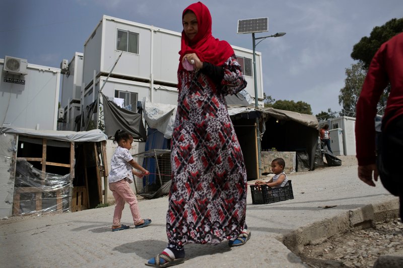 Η Μόρια είναι μια ανοιχτή φυλακή, ή η κόλαση επί τοις γης, όπως αναφέρουν γυναίκες πρόσφυγες/ Φωτογραφία: AP