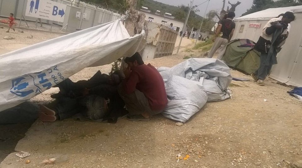 Ξεχορταριάζουν, ασπρίζουν, στήνουν σκηνές -Πυρετώδεις εργασίες στο hotspot Λέσβου λόγω Πάπα [εικόνες & βίντεο] | iefimerida.gr 3