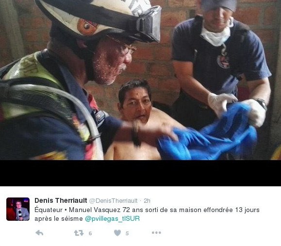 «Θαύμα» στον Ισημερινό -Βρήκαν ζωντανό άνδρα 13 ημέρες μετά το σεισμό [εικόνες]  | iefimerida.gr 1