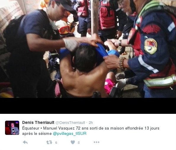 «Θαύμα» στον Ισημερινό -Βρήκαν ζωντανό άνδρα 13 ημέρες μετά το σεισμό [εικόνες]  | iefimerida.gr 2