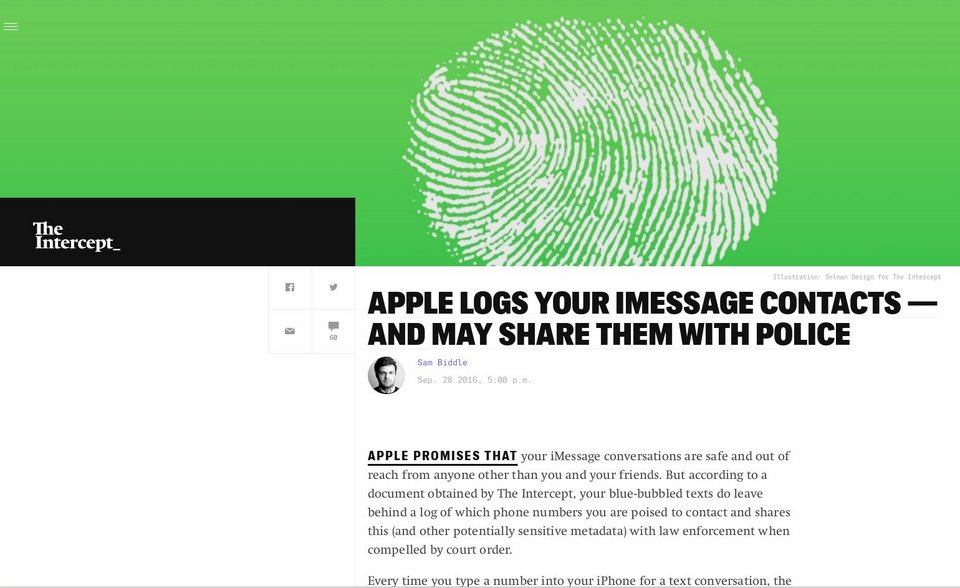 Intercept: Η Apple παρακολουθεί τα μηνύματα τα iMessages | iefimerida.gr 0