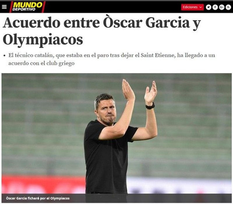 «Mundo Deportivo»: Οριστική συμφωνία Ολυμπιακού-Οσκαρ Γκαρσία | iefimerida.gr 0