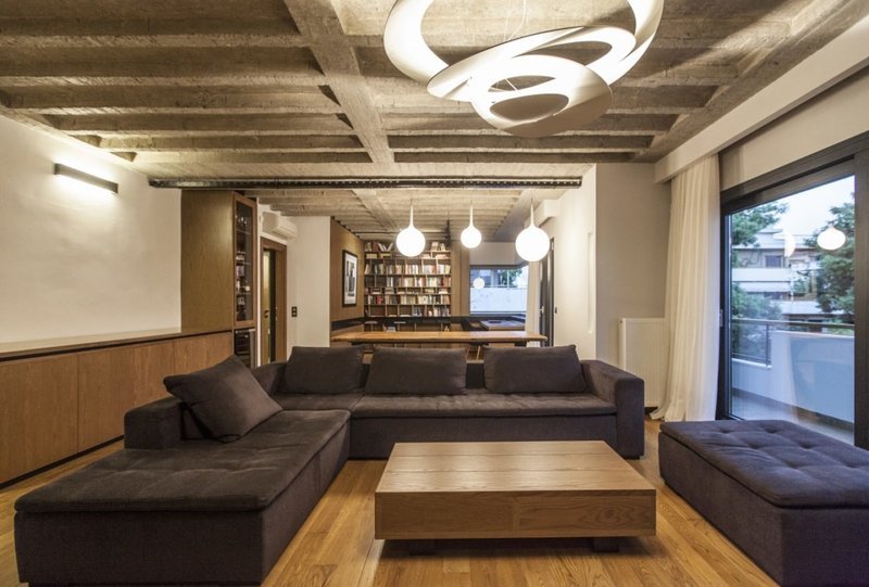 Το ταβάνι αποτελεί βασικό σημείο του design