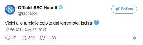 Το μήνυμα της Νάπολι για τα θύματα και τους τραυματίες του σεισμού [εικόνα] | iefimerida.gr 0