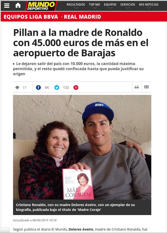 Γιατί συνέλαβαν στο αεροδρόμιο της Μαδρίτης την μητέρα του Κριστιάνο Ρονάλντο [εικόνες] | iefimerida.gr 1